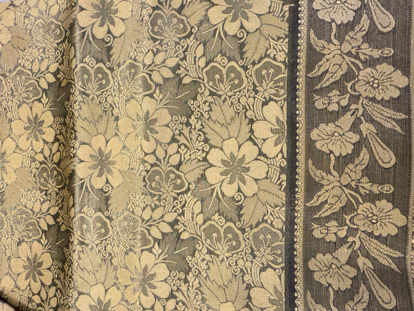 Banarasee Reshmi Buti Tissue Silk Saree - Slate Blue